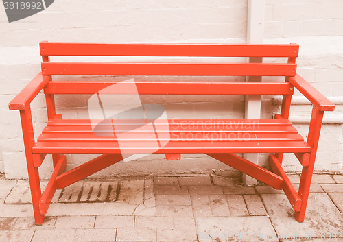 Image of  Red bench vintage