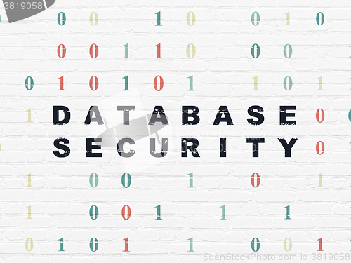 Image of Security concept: Database Security on wall background