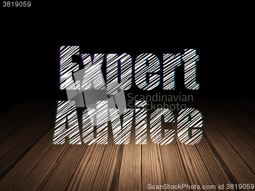 Image of Law concept: Expert Advice in grunge dark room