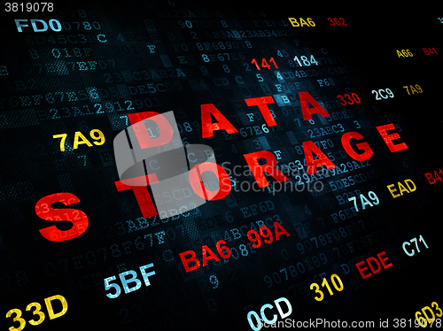 Image of Data concept: Data Storage on Digital background