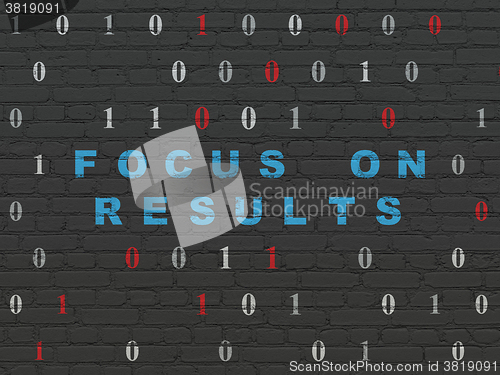 Image of Business concept: Focus on RESULTS on wall background