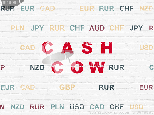 Image of Business concept: Cash Cow on wall background