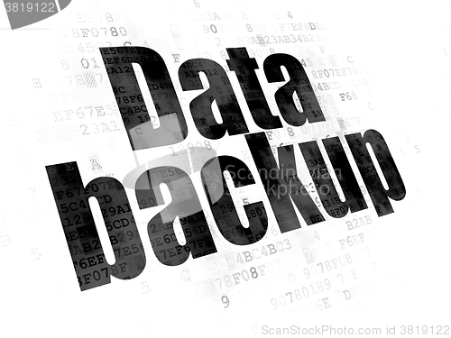 Image of Data concept: Data Backup on Digital background