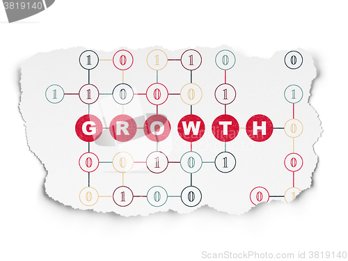 Image of Finance concept: Growth on Torn Paper background