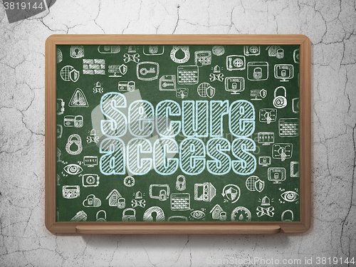 Image of Security concept: Secure Access on School Board background