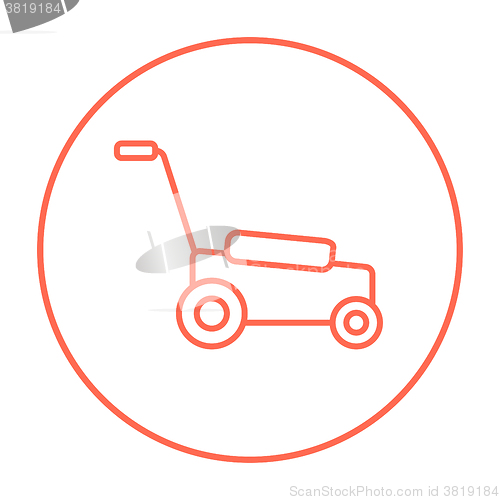 Image of Lawnmover line icon.