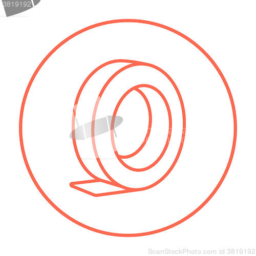 Image of Roll of adhesive tape line icon.