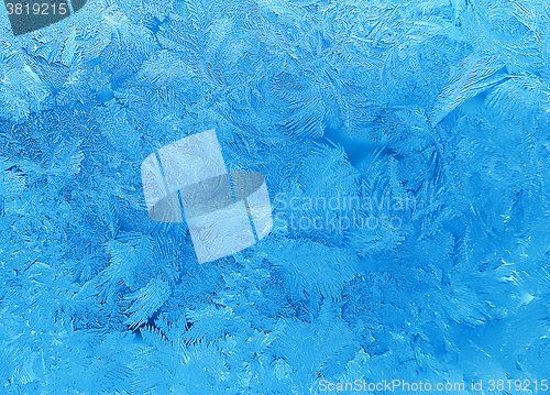 Image of Ice pattern on winter glass