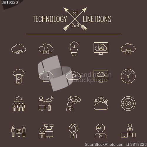 Image of Technology icon set.
