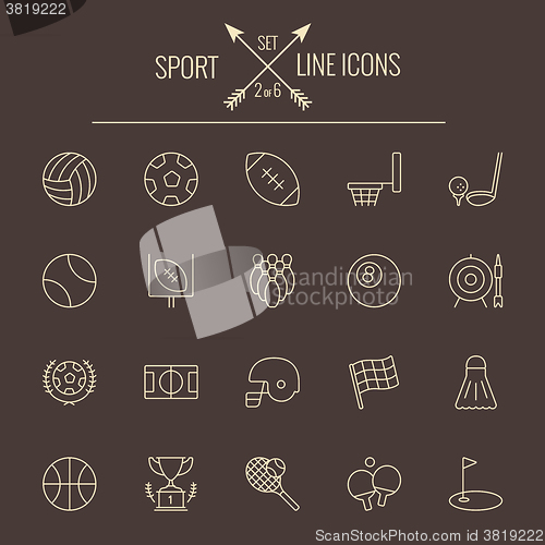 Image of Sport icon set.