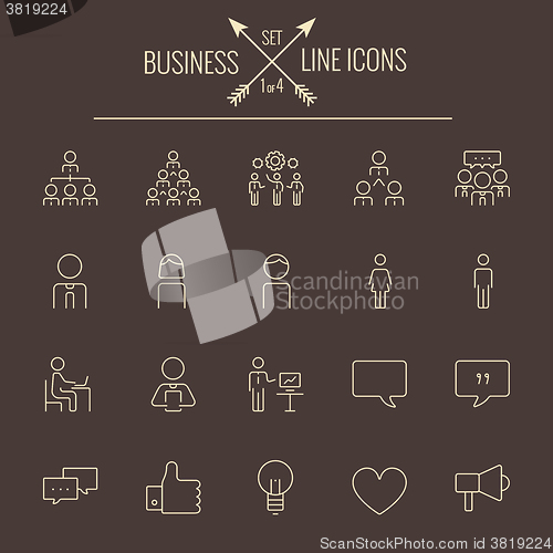 Image of Business icon set.