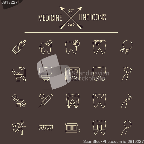 Image of Medicine icon set.