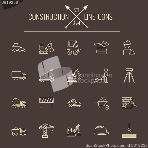 Image of Construction icon set.