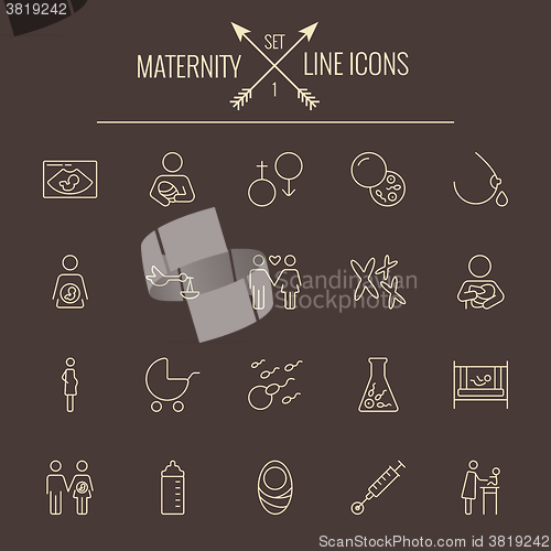 Image of Maternity icon set.