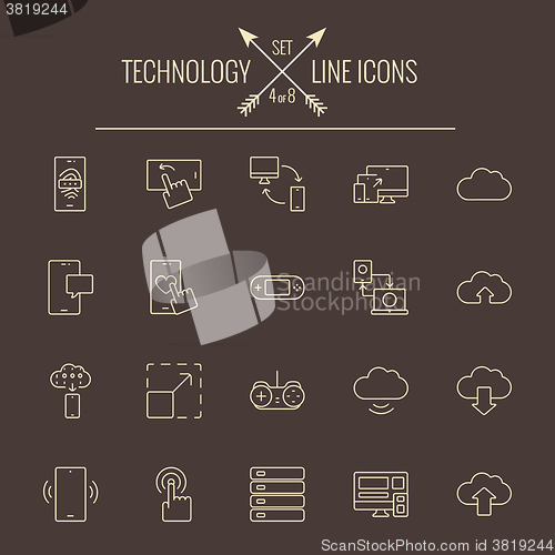 Image of Technology icon set.