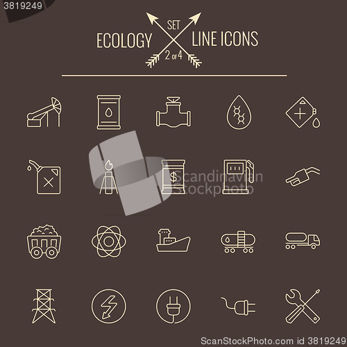 Image of Ecology icon set.