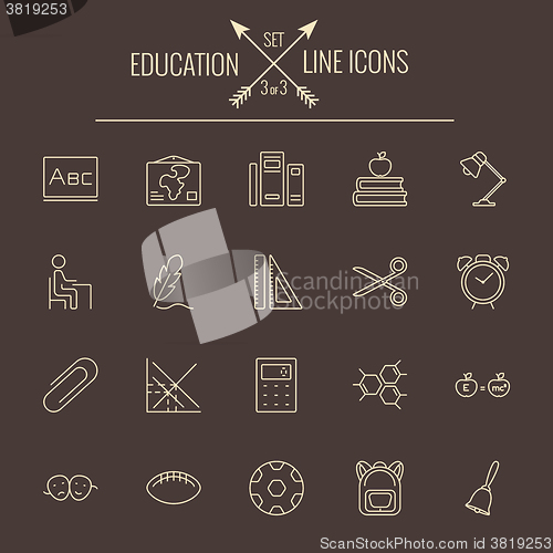 Image of Education icon set.