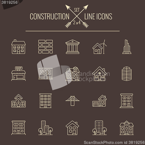 Image of Construction icon set.