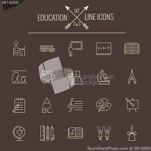 Image of Education icon set.