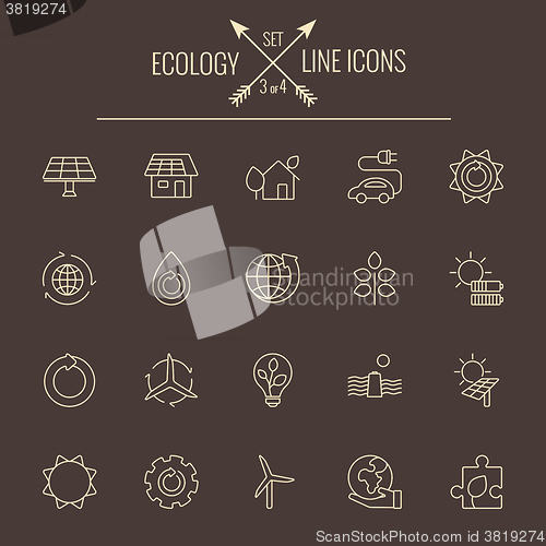 Image of Ecology icon set.