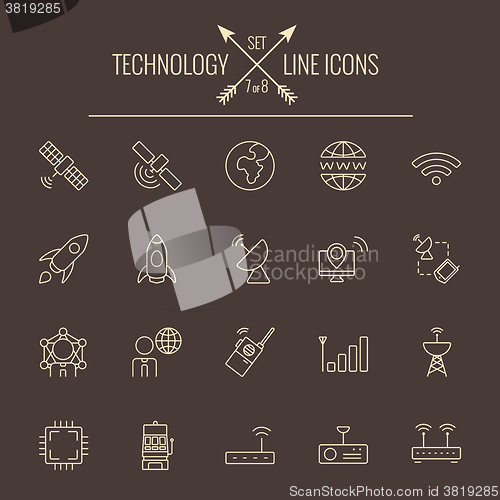 Image of Technology icon set.