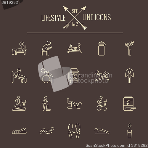 Image of Lifestyle icon set.