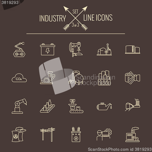 Image of Industry icon set.