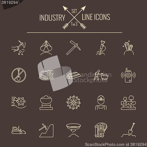 Image of Industry icon set.