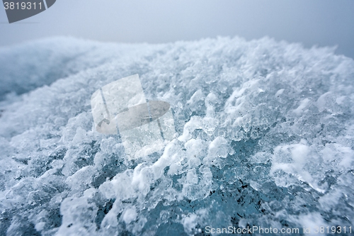 Image of Blue icebergs closeup