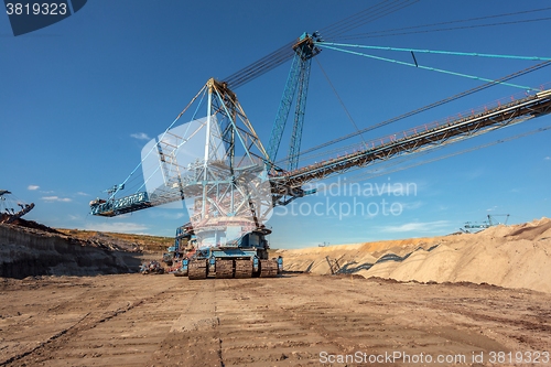 Image of Large excavator machine in the mine