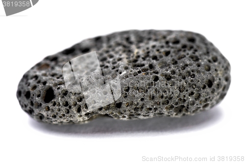 Image of Black strange rock isolated on white