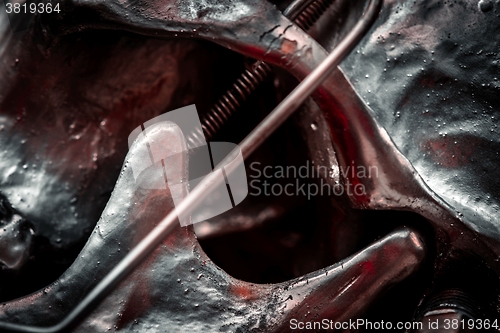 Image of Abstract steel bacgkround closeup photo