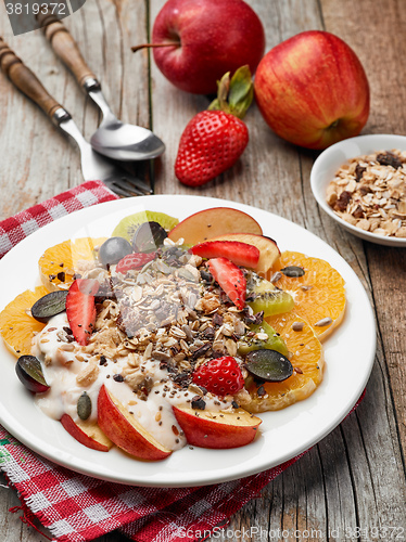 Image of plate of fruit and berry salad