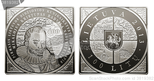 Image of commemorative circulation 100 litas coin