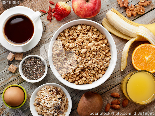 Image of healthy breakfast ingredients