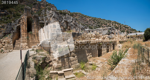 Image of Ancient lycian Myra rock tomb