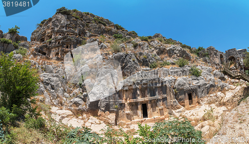 Image of Ancient lycian Myra rock tomb