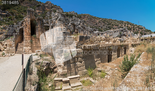 Image of Ancient lycian Myra rock tomb