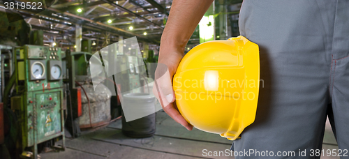 Image of Worker with safety helmet 