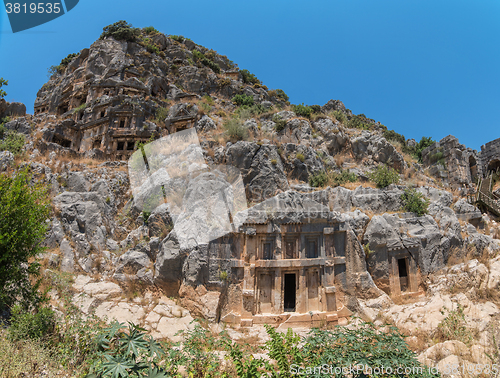 Image of Ancient lycian Myra rock tomb
