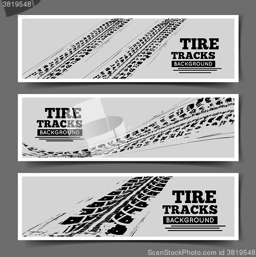 Image of Tire tracks background