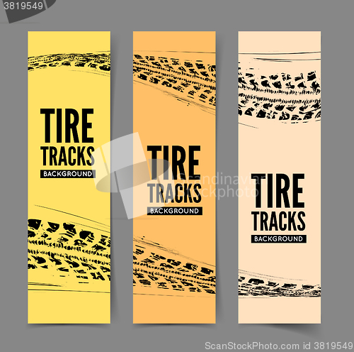 Image of Tire tracks background