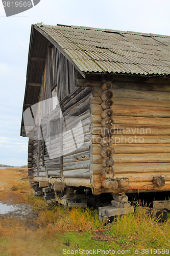 Image of Old fisherman\'s shed in North of Russia. Pomors, White sea