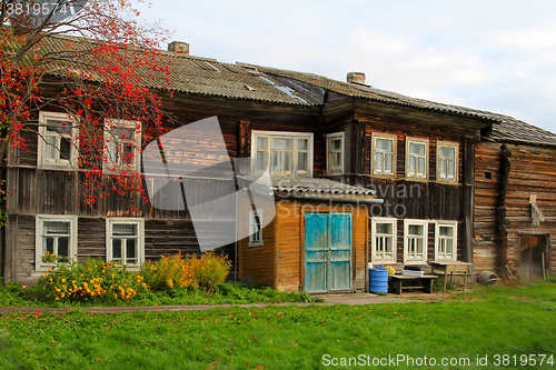 Image of Old fisherman house in North of Russia. Pomors, White sea