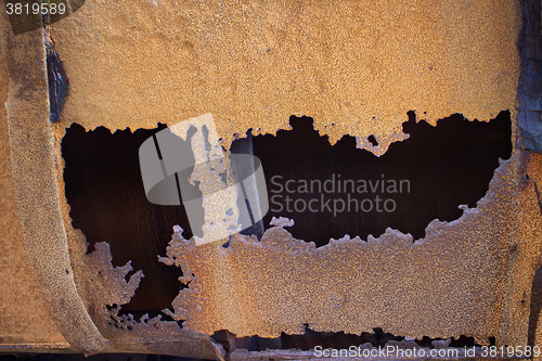 Image of rusty metal background closeup