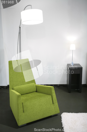 Image of green easy-chair