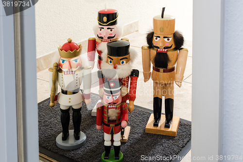 Image of Traditional Nutcrackers Waiting For Entrance