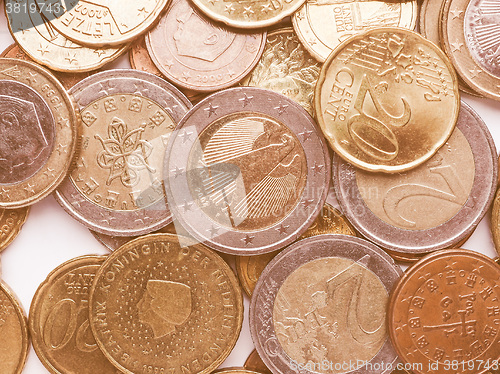 Image of  Euro coins vintage