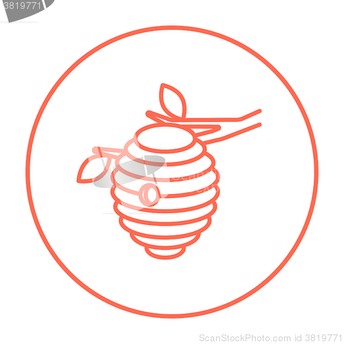 Image of Bee hive line icon.