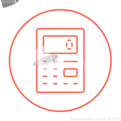 Image of Calculator line icon.